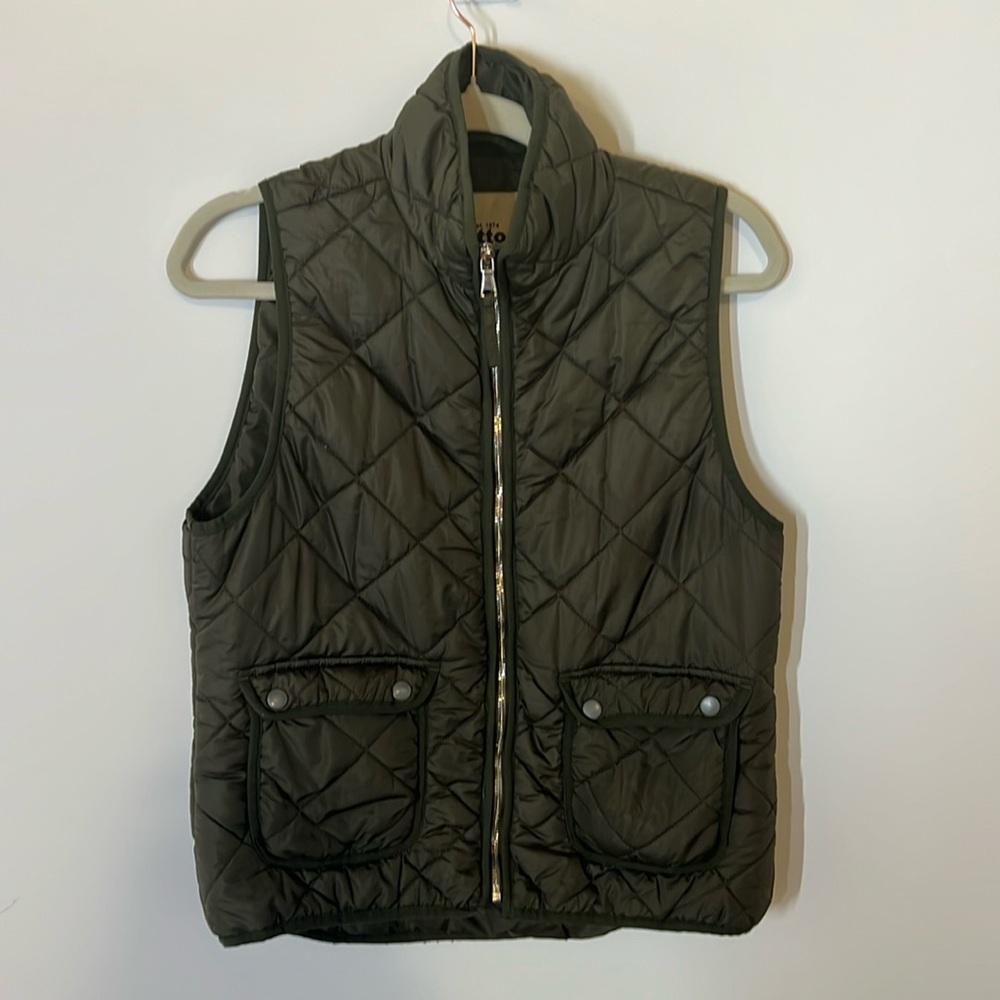 Quilted Vest, army green